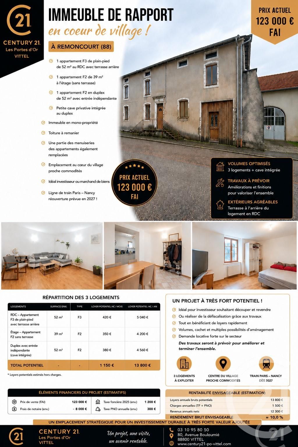 Immeuble 183m² — Remoncourt