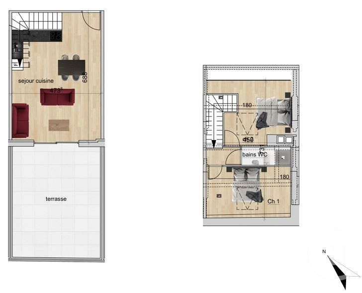Appartement 46m² — Vinzier